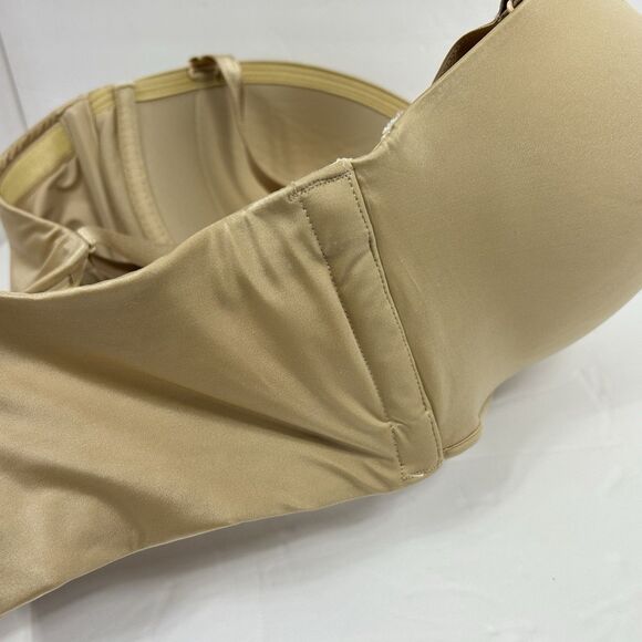 Cacique Lane Bryant Beige Tan Multi-Way Zoned Strapless Bra Size 44DD Underwire - Picture 5 of 12